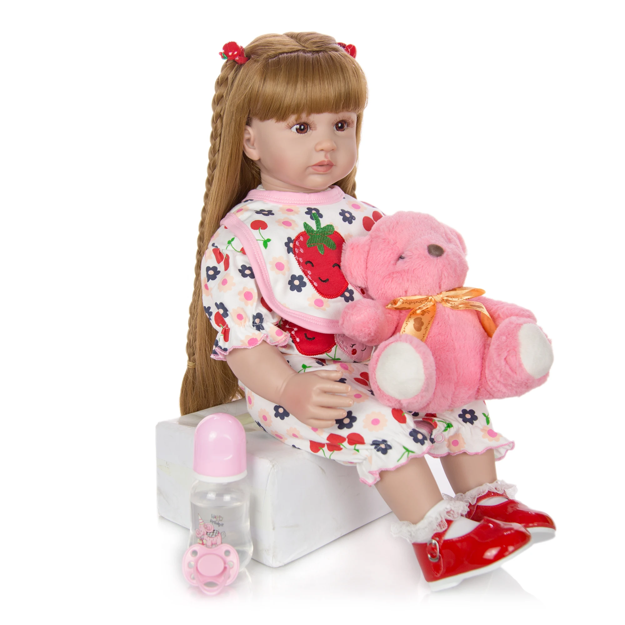 KEIUMI прекрасные реалистичные 24 дюйма прекрасный Reborn Boneca Menina 60 см мягкие