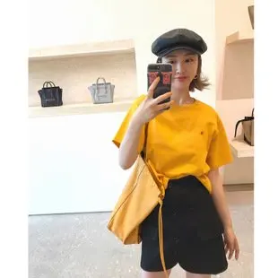 

2020 Women Short Sleeve Shirt Garment orange lvory