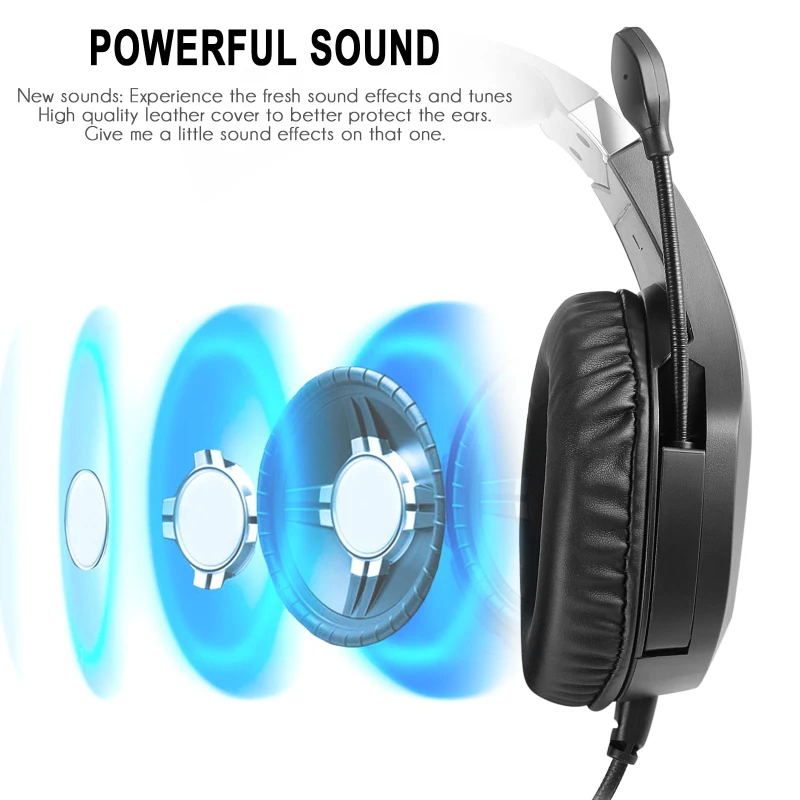 Stereo LED Gaming Headset For PS Laptop Over Ear Gamer Headphone With Mic Noise Cancel PC Computer Phone Tablet | Электроника