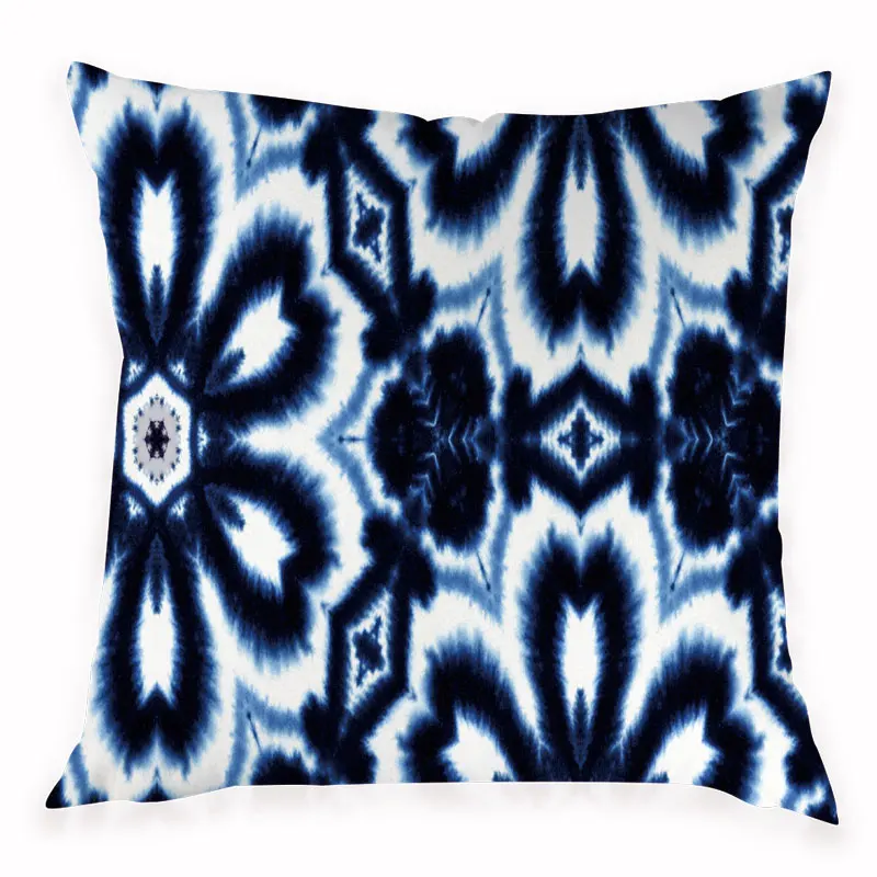 Наволочка с геометрическим принтом психоделическая Подушка декоративная