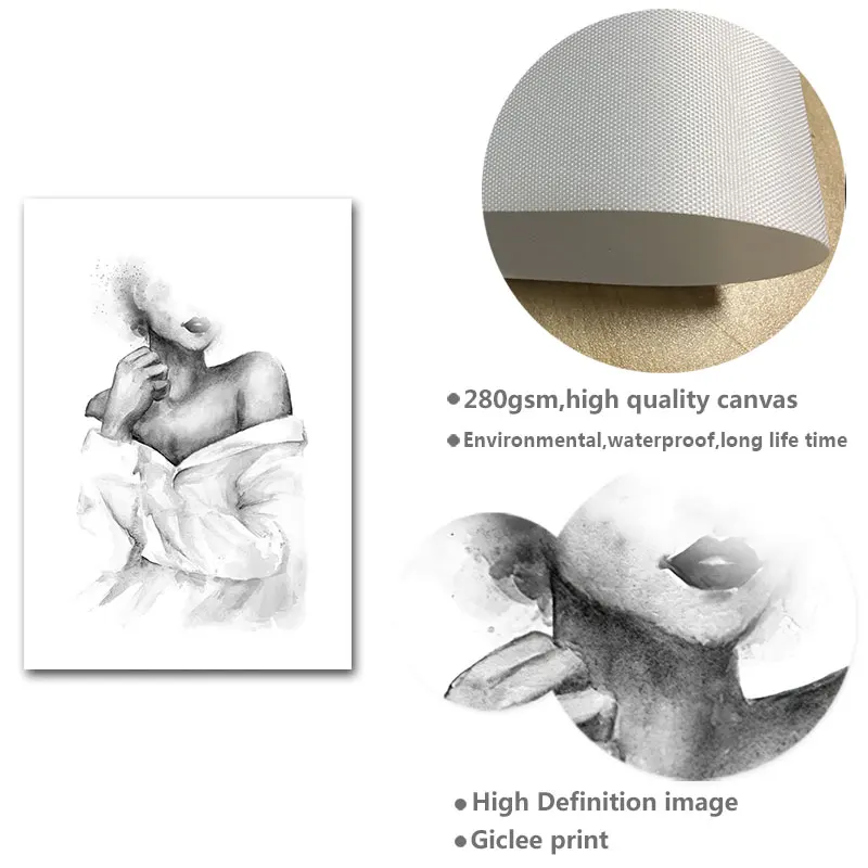 

Hand with Hand Abstract Canvas Painting Nordic Poster and Print Retro Wall Art Decoration Picture Modern Living Room Home Decor