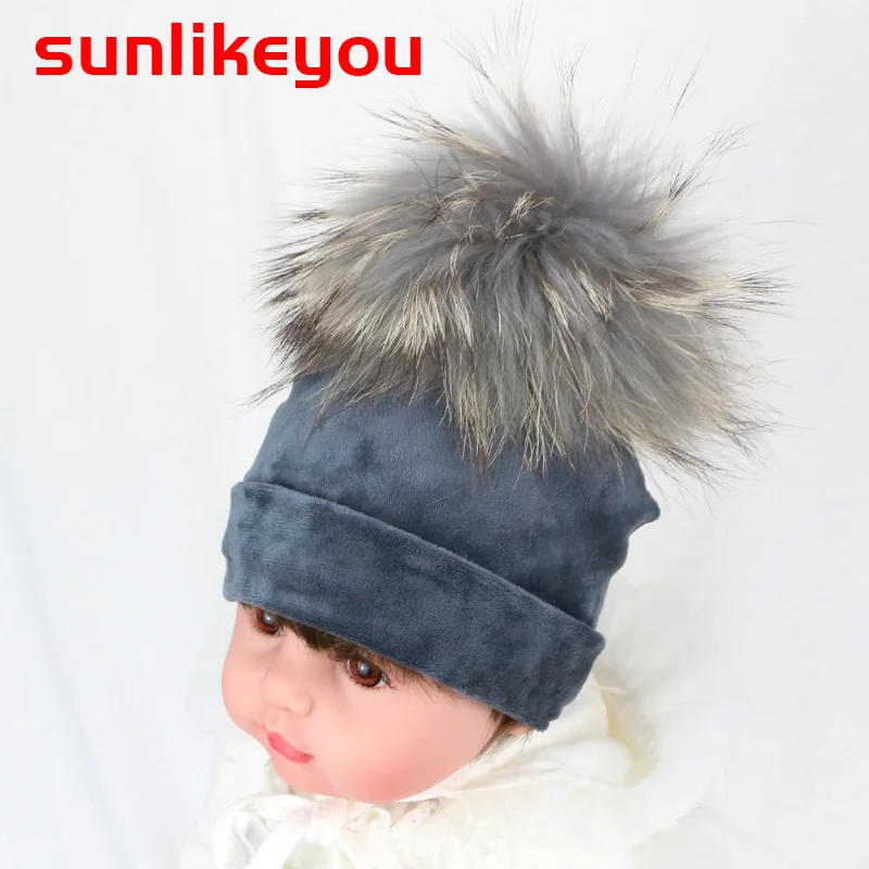 Sunlikeyou/зимние теплые бархатные шапочки для новорожденных детская шапочка