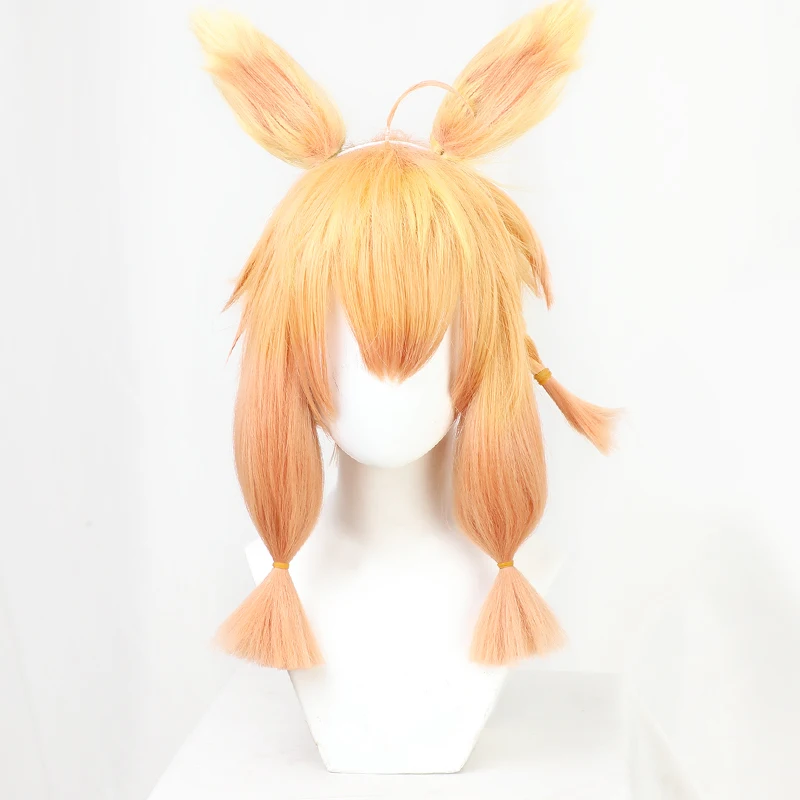 

Парик для косплея «Рыцари Кроос», термостойкие волосы оранжевого и желтого цвета, для вечевечерние НКИ на Хэллоуин, с бесплатной шапочкой