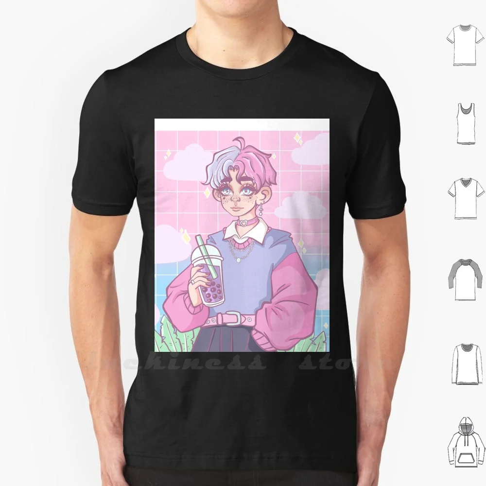 Aesthetic Boy T Shirt Ringer Cotton Men Women Teenage Kawaii Pastel Aesthetic Pink Boy Eboy Anime Japan Japanese Soft Boy