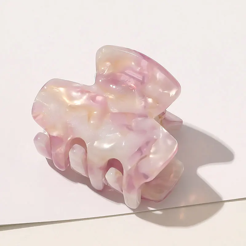 

Leopard print hair claw Acrylic Hair Clamp Crab Leopard Geometric Mini Cute Crab Claw Colorful Clip Acetate Hair Accessories