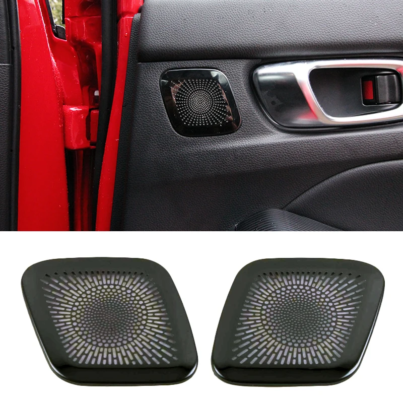 

Для Honda Civic 11-го поколения 2022 2023, крышка вентиляционного отверстия на приборной панели автомобиля, дверной динамик, звуковой сигнал, аудио, декоративная наклейка, рамка, аксессуары