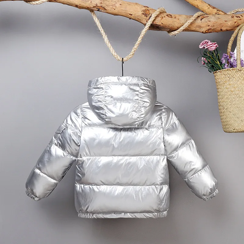 80% г. Детский пуховик зимняя теплая яркая пуховая куртка с капюшоном для