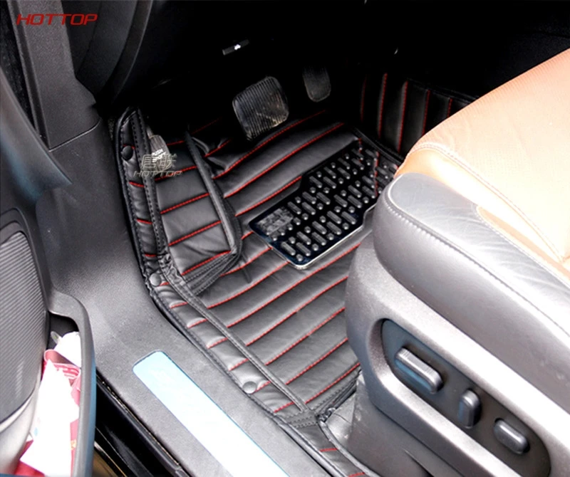 Для Ford Explorer 2011- качество 7 великолепных чехлов для сидений кожаный внутренний коврик для ног Чехлы 4 шт./компл. левым