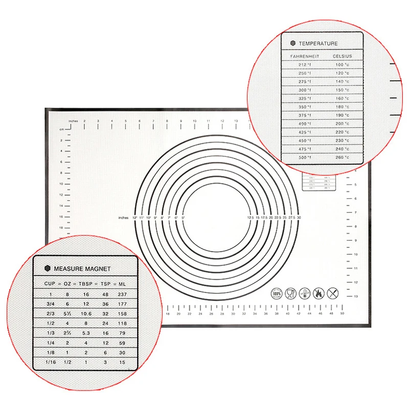 Силиконовый коврик Аксессуары для выпечки кондитерские и хлебобулочные