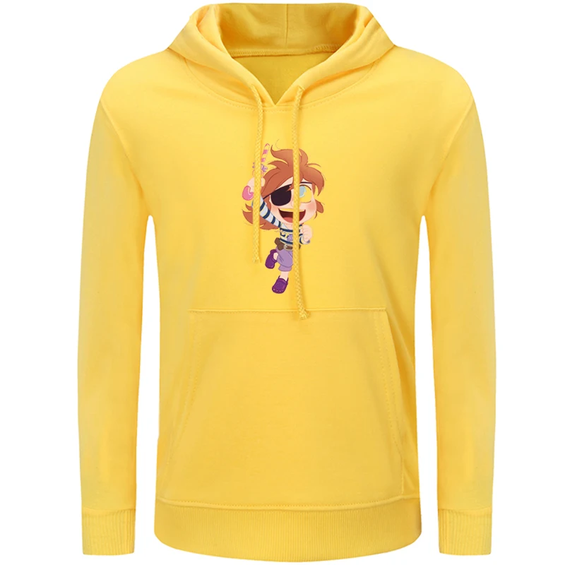 

Inside Out Emotions Anger Joy Fear Disgust Sadness Womens Ladies Graphic Hoodie Sweatshirt Strings Hooded Top Pullover