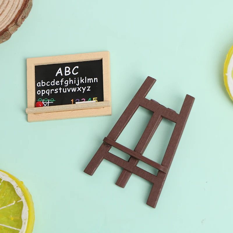 

1 Set Simulation English Easel Drawing Board Dollhouse Decor DIY Craft Kids Toys Birthday Gift