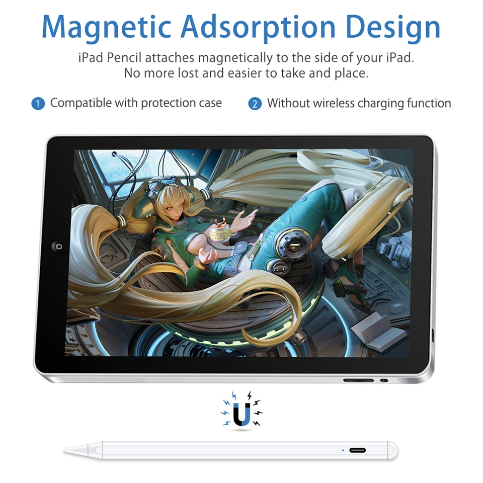 Активный стилус для iPad 8 7 6 ipad pro 3 4 2020 12.9in Air 2019 mini 5 отклоняемый рук сенсорный