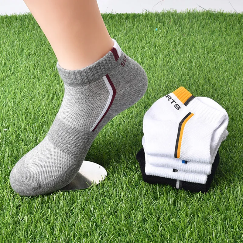 

5 пар/лот хлопковые носки для мужчин, Цвет модные мужские носки-башмачки с открытым носком впитывающие пот мужские короткие носки; Сезон вес...