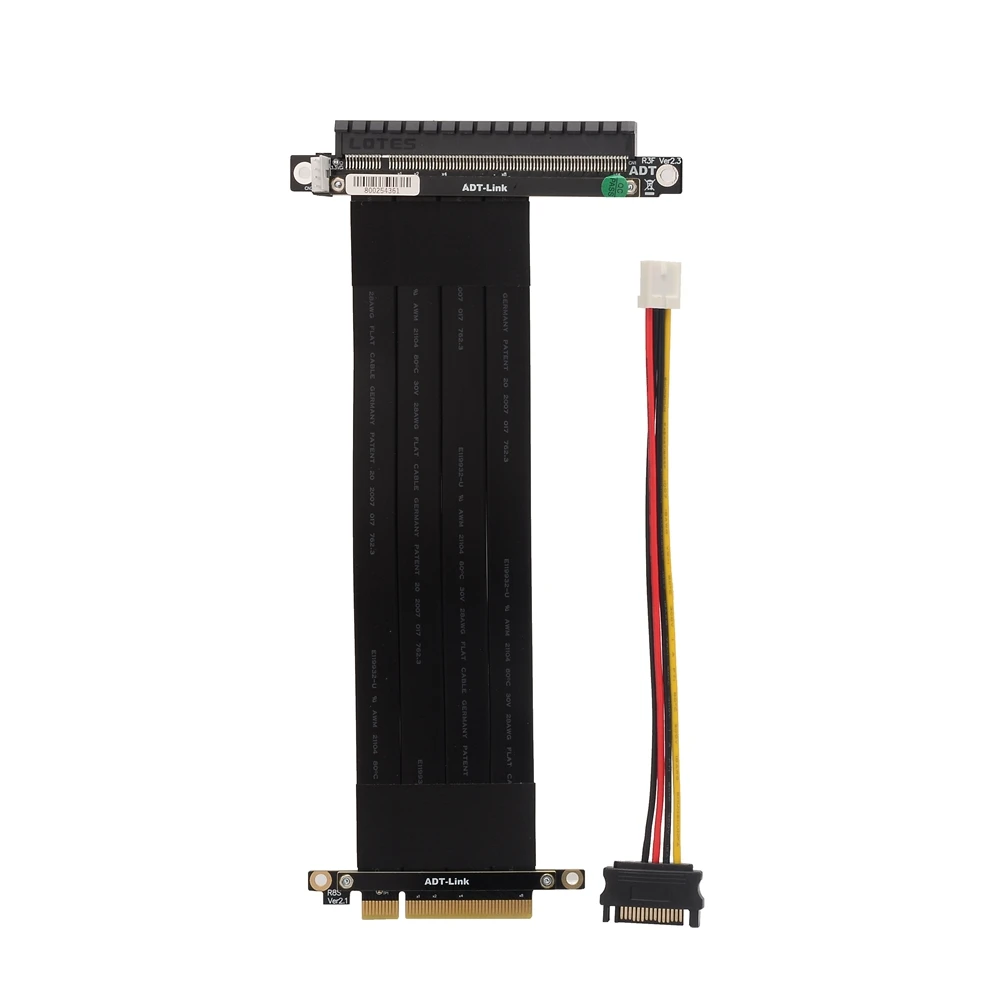 Ethernet Mining PCI-e x8 до x16 Графическая карта Удлинительный кабель с SATA питанием для RTX 3060