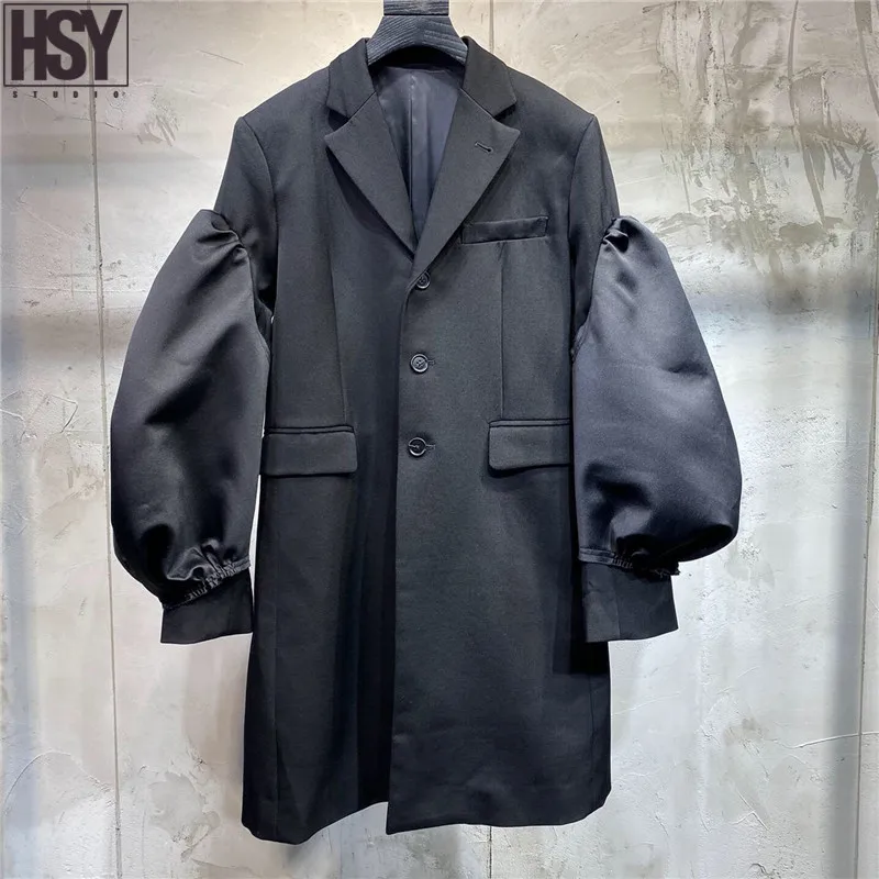 【HSY】2019 Осень Зима Новый Модный женский костюм куртка Ретро преувеличенный с