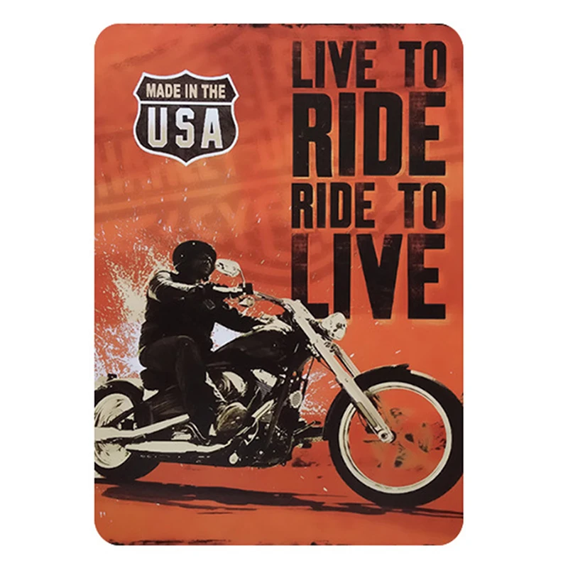 retro motorcycle signs vintage metal tin plate classic iron picture decor wall of garage bar cafe home gym