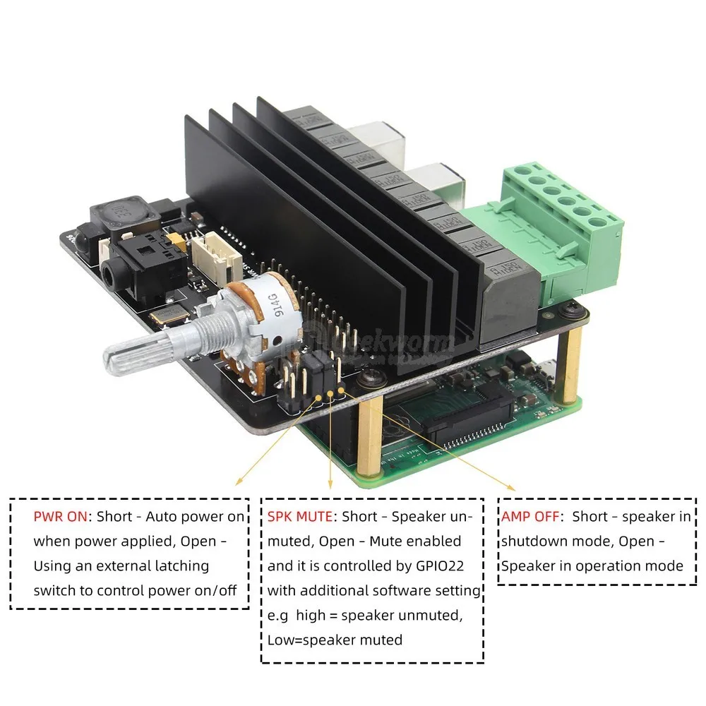 Raspberry Pi 4 Model B/3B +/3B HIFI DAC Full-HD Class-D усилитель звуковая плата X450 музыкальный плеер |