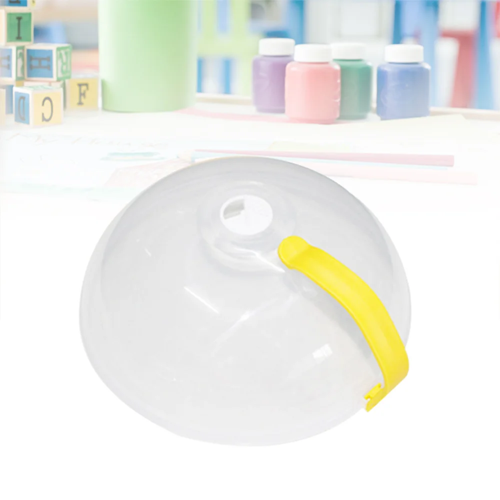 

Portable Reusable Dust Proof Microwave Oven Oil Cover Dish Cover for Kitchen Use Yellow Handle