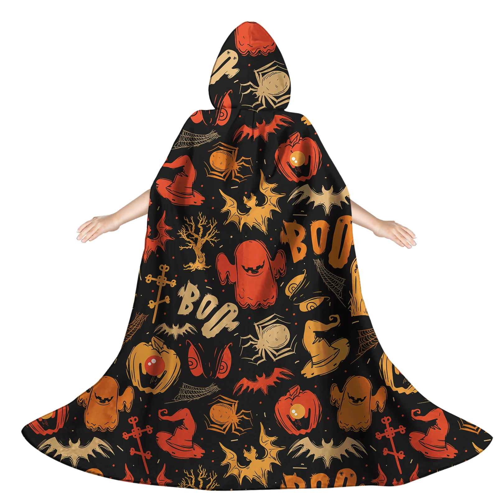 

Семейные костюмы на Хэллоуин, сглаза, призрак, тыквы и летучие мыши в капюшоне, накидки, необычная толстовка, украшение вечерние НКИ, длинное...