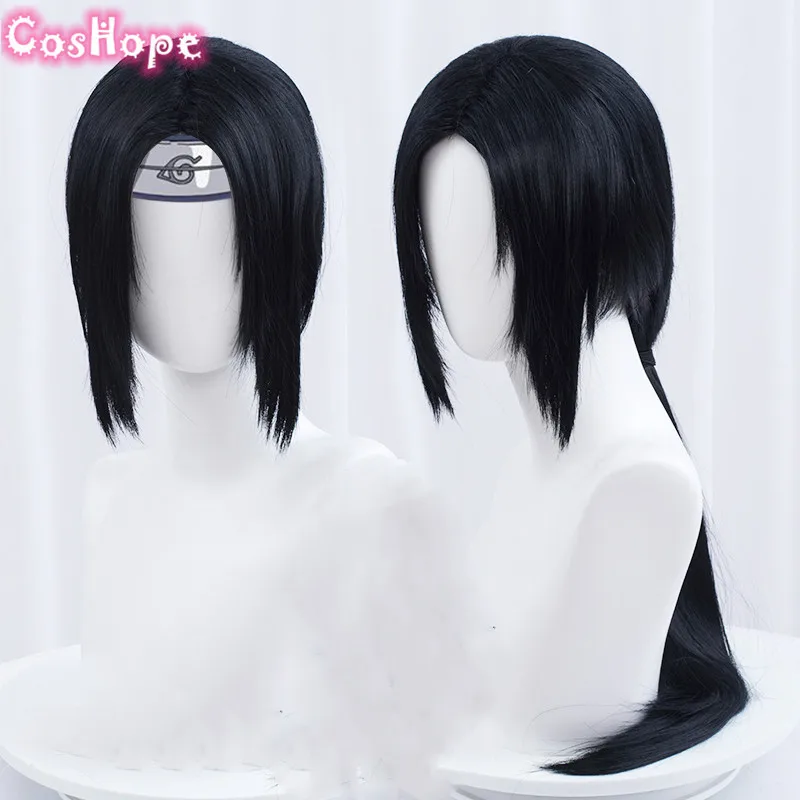 Мужской длинный прямой черный парик Итачи Учиха для косплея аниме термостойкие