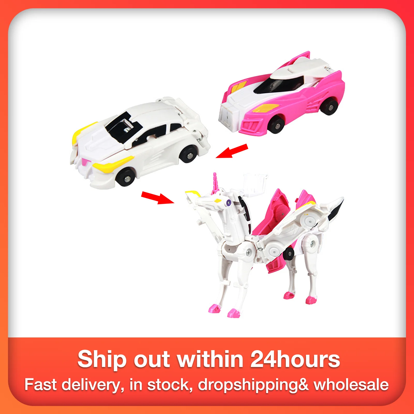 

Deformable Combination Toy Car Robot Model 2 In 1 Pegasus Doll Need Deformation Mini Robot Child Car Toy