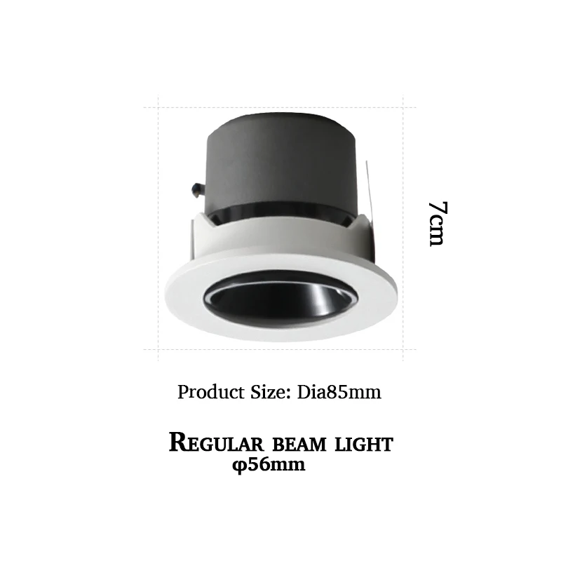 Regular beam light Светодиодный прожектор 5 Вт 7 Вт COB высококлассный гостиничный инженерный светильник встроенное светодиодное коммерческое освещение супер светодиодный настенный светильник - Цвет: Regular beam light