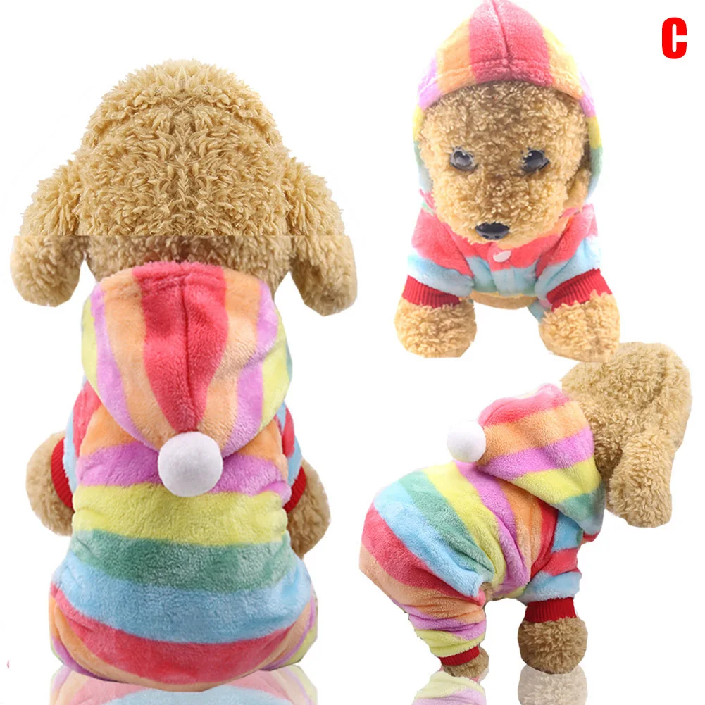 Newly Flannel Dog Jumpsuit Winter Clothes Small Puppy Coat Pets Outfits Hoodie Warm XSD88 | Дом и сад