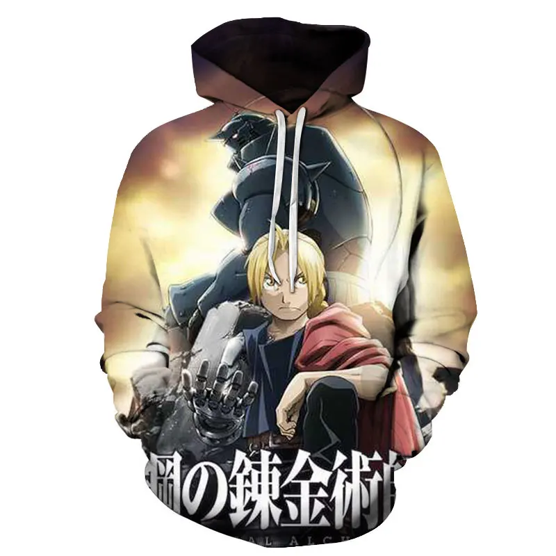 Новинка Харадзюку цельнометаллический альхимик мужские и женские толстовки