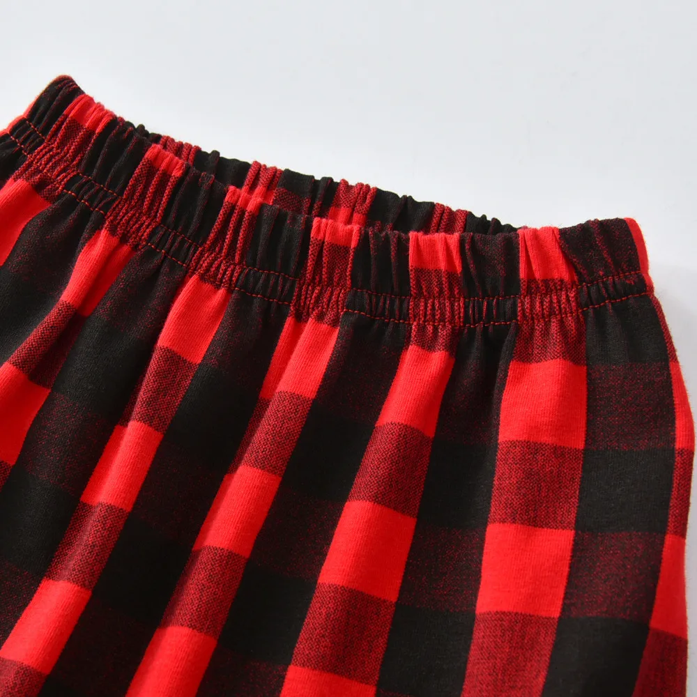 3Pcs Newborn Baby Boys Clothes Set Letter Daddy's Little Man T-shirt Tops Casual Red Plaid Pants and Hat Infant Toddler Clothing |