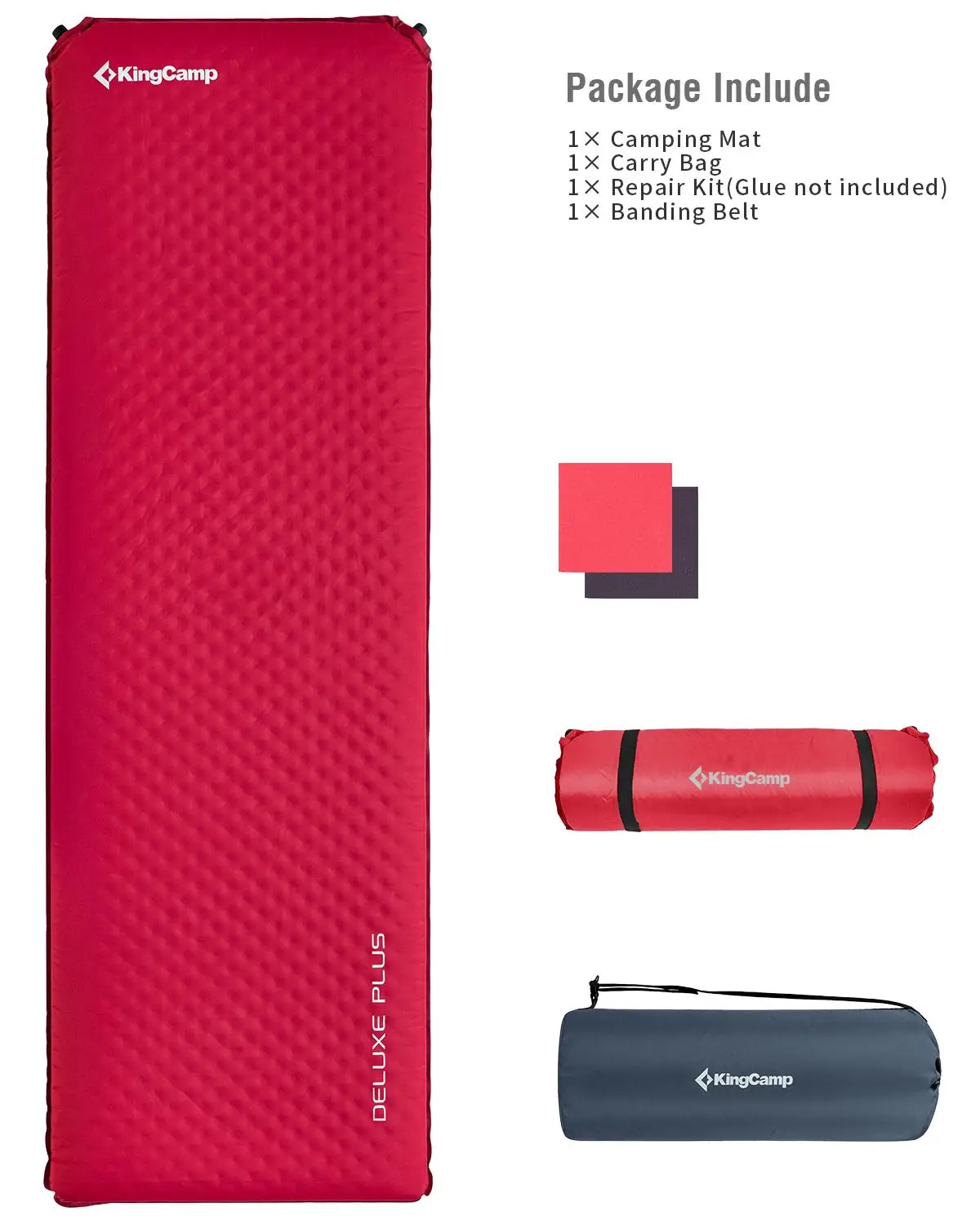 KingCamp Самонадувающийся надувной матрас ПВХ прочный портативный влагостойкий