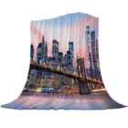 Мостового строительства дома большой морской фиолетовый башня печатных Флисовое одеяло на кровать пледы мягкие постельные покрывала диван-кровать диван подарок настроены одеяла