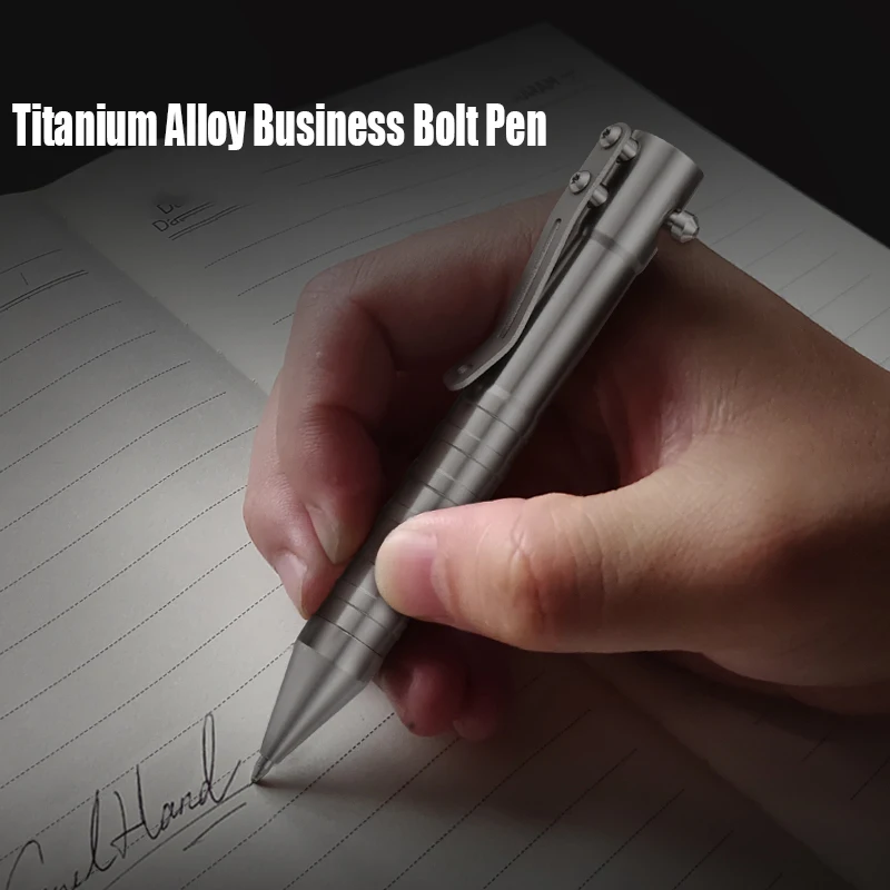 Bolt Tactical Pen Titanium Alloy Portable EDC Self-defense Metal Pen