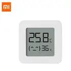 Умный термометр Xiaomi Mijia 2, Bluetooth датчик температуры и влажности, цифровой гигрометр с ЖК дисплеем, измеритель влажности, работает с приложением Mijia