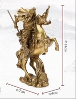 chinese ancient hero guan gong guan yu ride on horse bronze statue