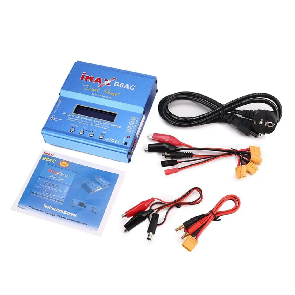 80W IMAX B6AC RC Balance Lipo Battery Charger B6 AC Nimh lithium Battery 10W Discharger for RC Car Helicopter Drone Battery