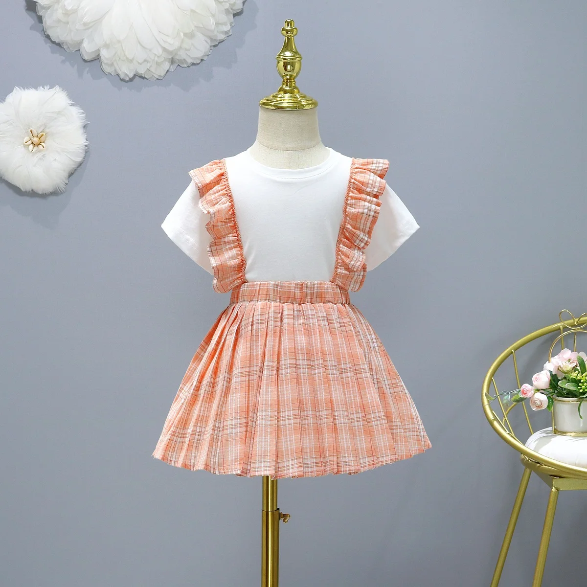 Kids Clothes Girls Dress Casual Costume Top & Skirt 2 Pieces Set Summer 3-11 Years Daily Dresses For Girl Children's Clothing