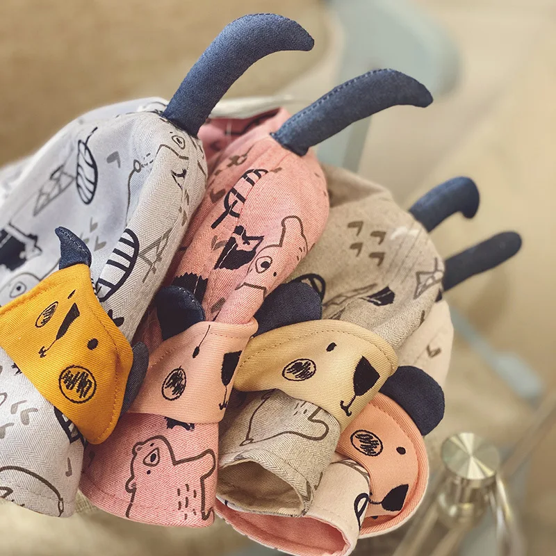 Cute Cartoon Doodle Print Boy Girl Baby Hat Spring Summer Basin Sun Fisherman | Детская одежда и обувь