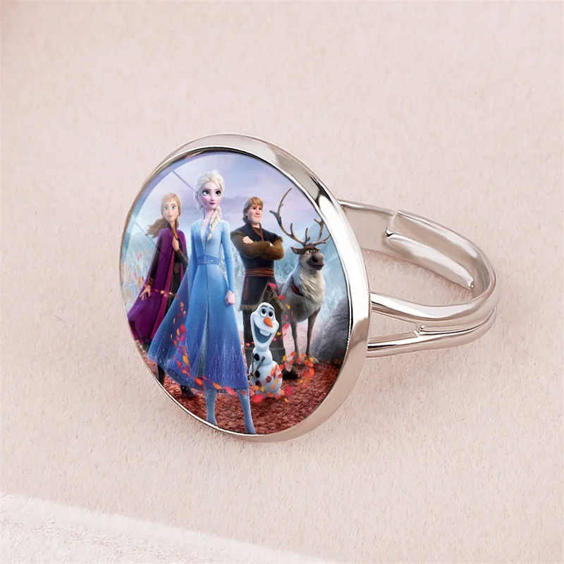 Disney Doll Cartoon Frozen Princess Anna Elsa Children's Ring Snow White Cinderella Jewelry doll Accessories gifts for girls | Игрушки и