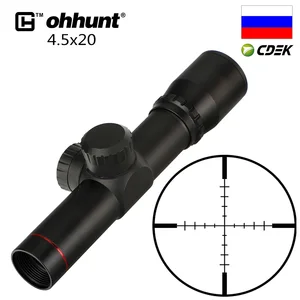 Ohhunt 4.5X20 1 дюймовый компактный охотничий оптический прицел P4 стеклянная вытравленная сетка с откидной крышкой для объектива