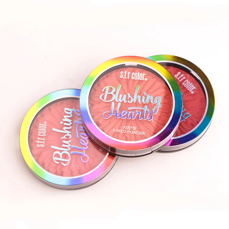 Румяна Палитра контроль жирности красное лицо Оранжевый Розовый Шиммер пудра для выпечки корейский