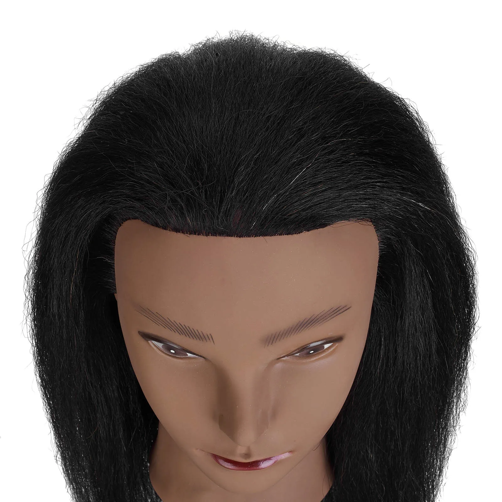 100% голова манекена из натуральных африканских волос и регулируемая подставка