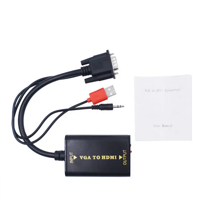 VGA в HDMI конвертер 1080P HD аудио VGA2HDMI адаптер HDTV преобразователь аудиовизуальных