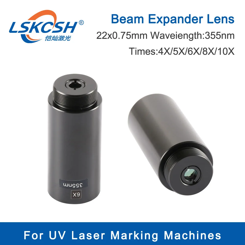 LSKCSH Профессиональный 355нм лазерный луч расширитель линзы Оптики 4X/5X/6X/8X/10X для уф