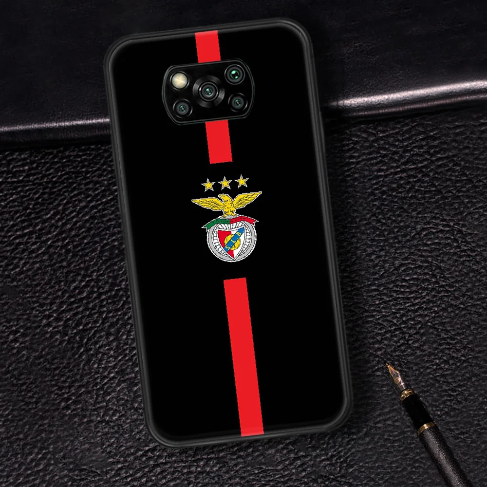 

Portugal Benfica soccer Phone Case Cover Hull For Xiaomi Mi A2 A3 8 9 SE 9T 10 10T Lite Pro Ultra Poco X3 black Bumper Trend