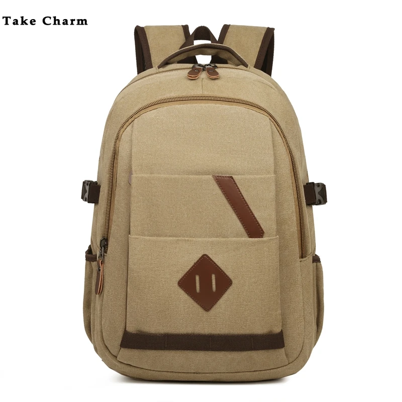 

Student School Backbag 2022 New Canvas Outdoor Short-distance Travel Backpack For Men Casual Teenager Sports Back Pack Khaki