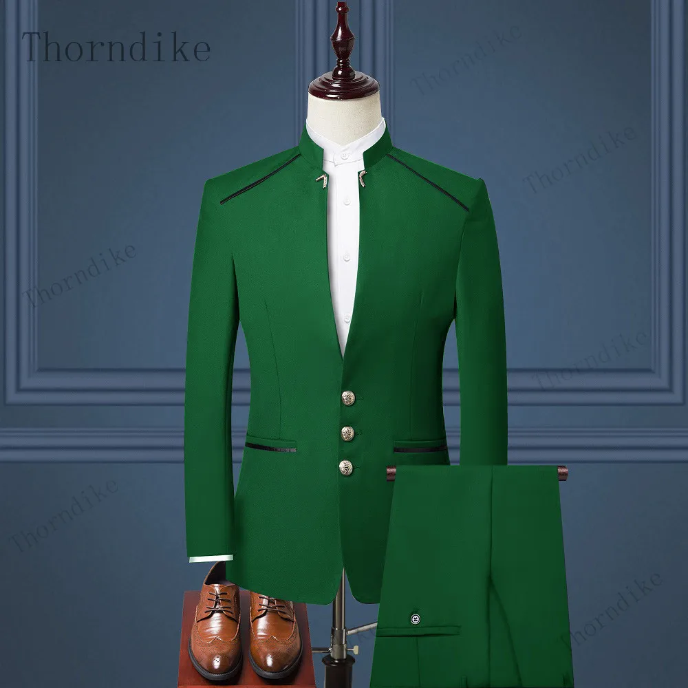 Thorndike 2020 мужской костюм в китайском стиле со стоячим воротником свадебный жениха