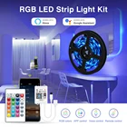 Светодиодная лента RGB SMD2835 5050 5M 10M 15M 20M Светодиодная лента DC12V лента Диодная светодиодсветильник лента s-лампа с Wi-Fi ИК-пультом дистанционного управления