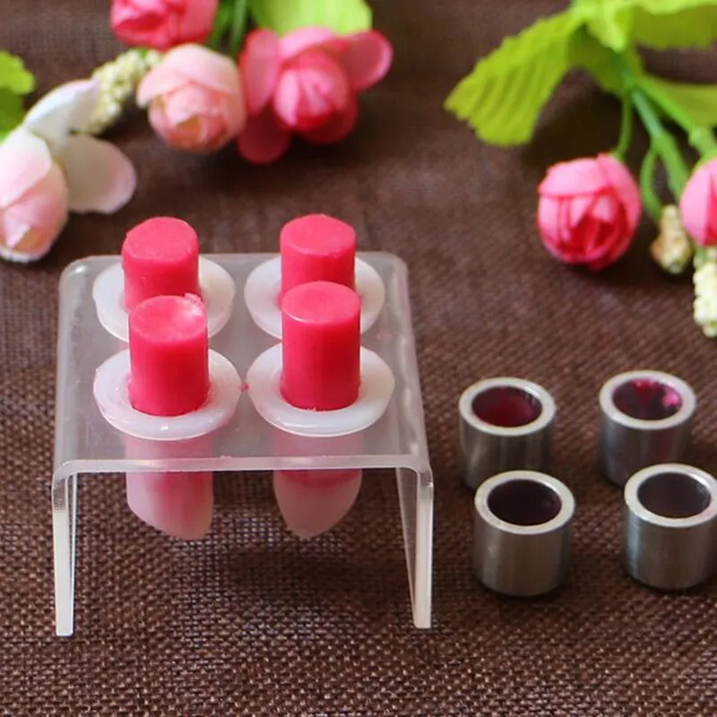 

1 Set 30 Holes Bracket Self- Made Lipstick 12.1mm Lipstick Silicone Mold Mould Brackets