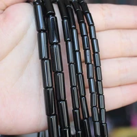 natural onyxblack agate 4x84x136x16mm tube beads 15 for diy necklace bracelat jewelry making