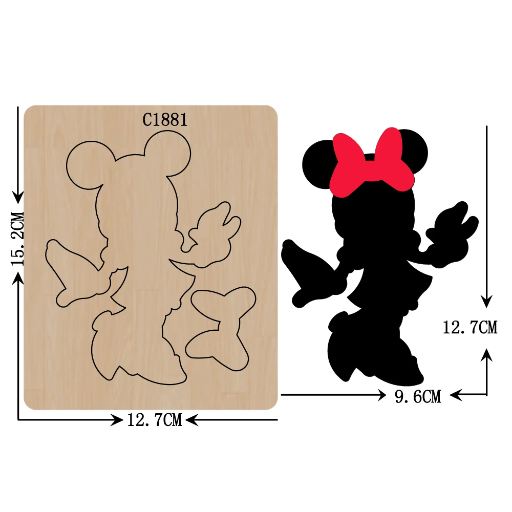 Новый мультфильм мышь деревянные штампы скрапбукинга C1881 резки|dies scrapbooking|die cut
